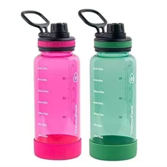 NIB Thermoflask Premium Quality Motivational Water Bottle Set of 2 32 oz. Each - Picture 2 of 9